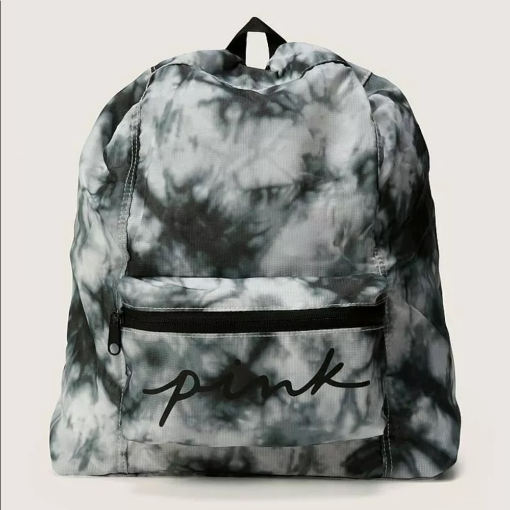 Victoria's Secret Black and Gray Tie-Dye Waist Bag converts to Backpack